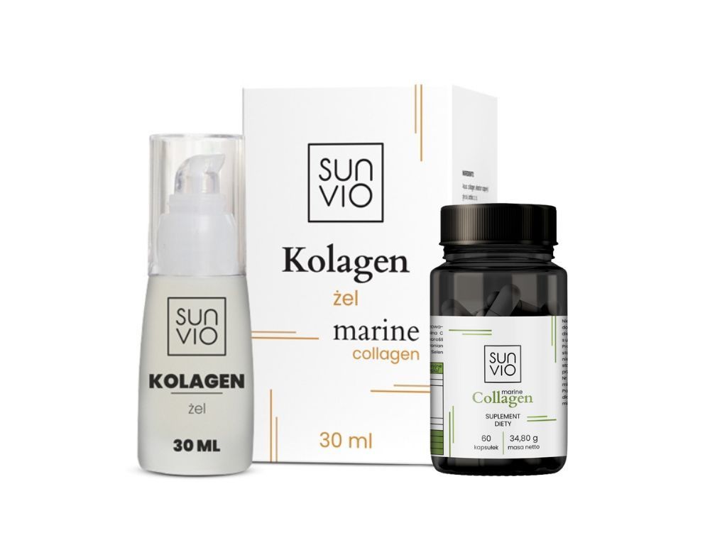 SunVio Zestaw kolagen żel 30ml + kapsułki